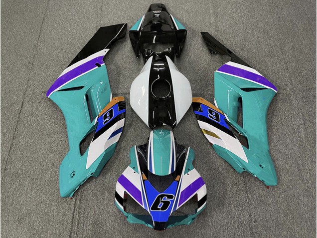 Verde Azulado 6 04-05 Honda CBR1000RR Carenado Verde Azulado 6 04-05 Honda CBR1000RR Carenado