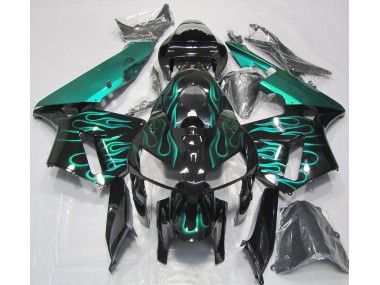 Verde Azulado Brillante Llama 05-06 Honda CBR600RR Carenado