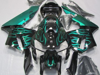 Verde Azulado Brillante Llama 05-06 Honda CBR600RR Carenado