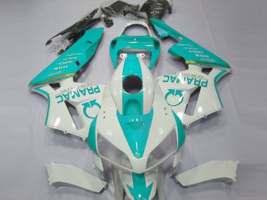 Verde Azulado Personalizado 05-06 Honda CBR600RR Carenado