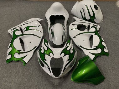 Verde & Blanco 97-07 Suzuki GSXR 1300 Carenado
