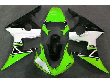 Verde Blanco & Negro 03-04 Yamaha R6 Carenado