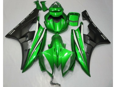 Verde Blanco & Negro 06-07 Yamaha R6 Carenado