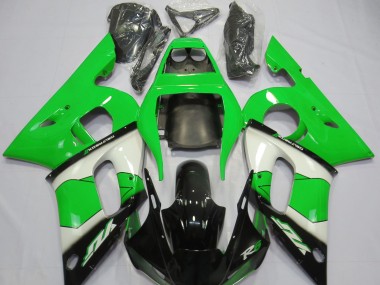 Verde Blanco & Negro 98-02 Yamaha R6 Carenado