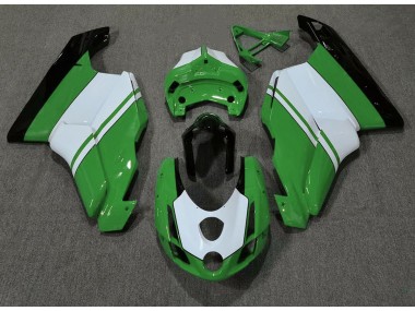 Verde Brillante & Blanco 03-04 Ducati 749 999 Carenado