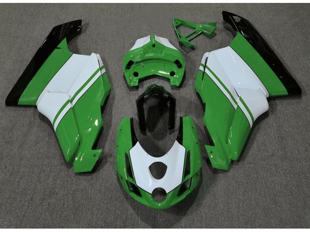Verde Brillante & Blanco 03-04 Ducati 749 999 Carenado Verde Brillante & Blanco 03-04 Ducati 749 999 Carenado