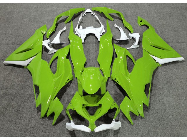Verde Brillante & Blanco 19-23 Kawasaki ZX6R Carenado Verde Brillante & Blanco 19-23 Kawasaki ZX6R Carenado