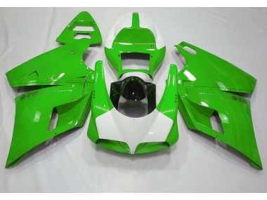 Verde Brillante & Blanco 93-05 Ducati 996 748 916 998 Carenado