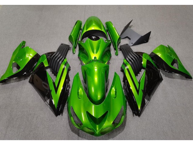Verde Brillante & Negro 06-11 Kawasaki ZX14R Carenado Verde Brillante & Negro 06-11 Kawasaki ZX14R Carenado