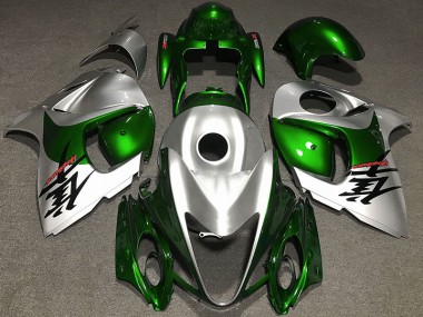 Verde Brillante & Plata 08-20 Suzuki GSXR 1300 Carenado