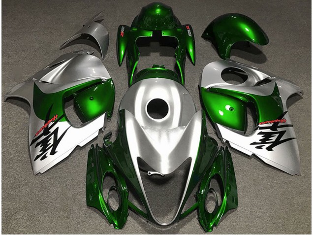 Verde Brillante & Plata 08-20 Suzuki GSXR 1300 Carenado Verde Brillante & Plata 08-20 Suzuki GSXR 1300 Carenado