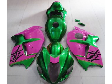 Verde Brillante & Rosa 97-07 Suzuki GSXR 1300 Carenado