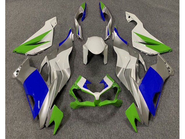 Verde Brillo Azul & Plata 19-23 Kawasaki ZX6R Carenado Verde Brillo Azul & Plata 19-23 Kawasaki ZX6R Carenado