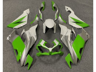 Verde Brillo Blanco & Plata 19-23 Kawasaki ZX6R Carenado