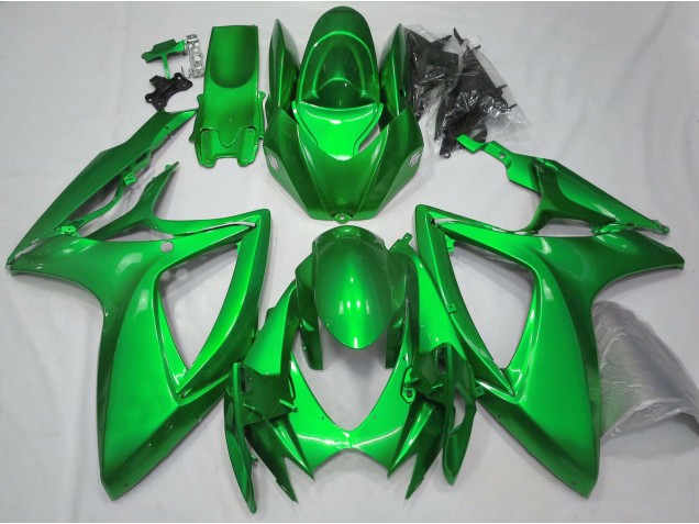 Verde Brillo Liso 06-07 Suzuki GSXR 600-750 Carenado Verde Brillo Liso 06-07 Suzuki GSXR 600-750 Carenado