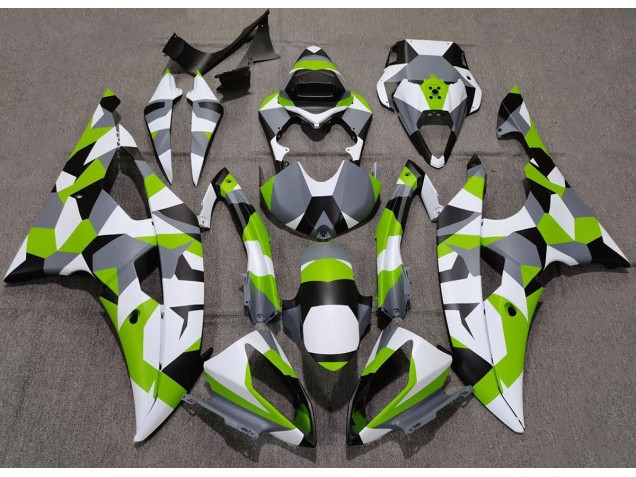 Verde Claro Camuflaje Llanura 08-16 Yamaha R6 Carenado