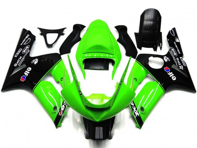 Verde Claro & Negro Elf 03-04 Kawasaki ZX6R Carenado Verde Claro & Negro Elf 03-04 Kawasaki ZX6R Carenado