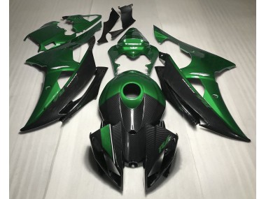 Verde Con Estilo Fibra De Carbono 08-16 Yamaha R6 Carenado