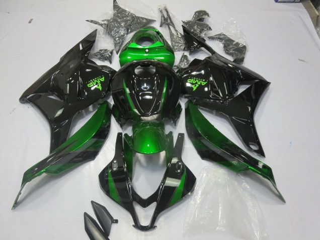 Verde Especial Negro Brillo 09-12 Honda CBR600RR Carenado Verde Especial Negro Brillo 09-12 Honda CBR600RR Carenado