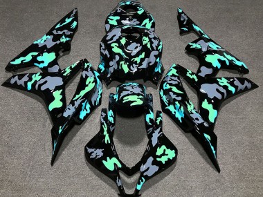 Verde & Gris Camuflaje 07-08 Honda CBR600RR Carenado