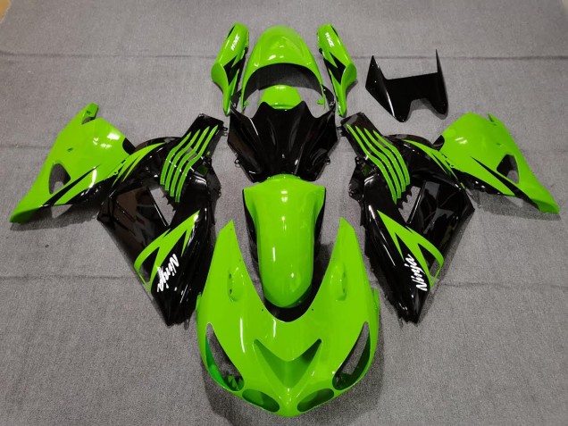 Verde Lima & Negro 06-11 Kawasaki ZX14R Carenado Verde Lima & Negro 06-11 Kawasaki ZX14R Carenado