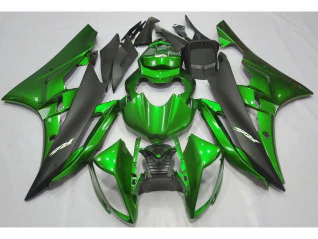 Verde Metalizado & Negro 06-07 Yamaha R6 Carenado Verde Metalizado & Negro 06-07 Yamaha R6 Carenado
