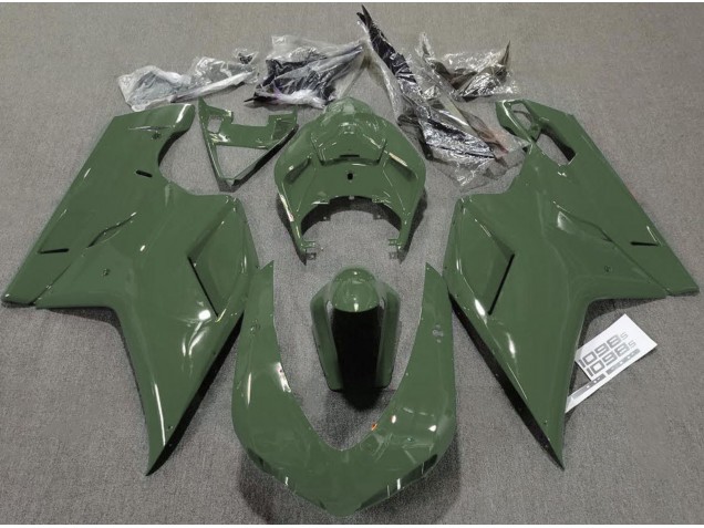 Verde Militar Brillante 07-14 Ducati 848 1098 1198 Carenado Verde Militar Brillante 07-14 Ducati 848 1098 1198 Carenado