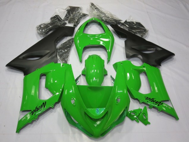 Verde Negro 05-06 Kawasaki ZX6R Carenado Verde Negro 05-06 Kawasaki ZX6R Carenado