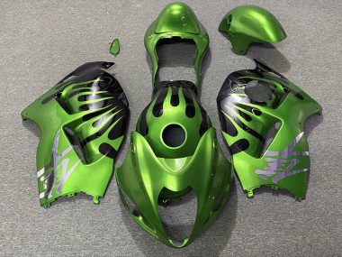Verde & Negro 97-07 Suzuki GSXR 1300 Carenado