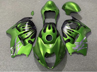 Verde & Negro 97-07 Suzuki GSXR 1300 Carenado