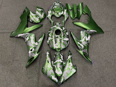 Verde Oscuro Camuflaje 04-06 Yamaha R1 Carenado