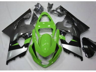 Verde & Plata 04-05 Suzuki GSXR 600-750 Carenado