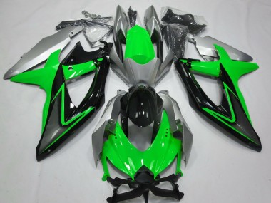 Verde & Plata 08-10 Suzuki GSXR 600-750 Carenado
