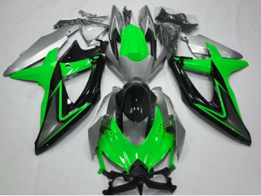 Verde & Plata 08-10 Suzuki GSXR 600-750 Carenado