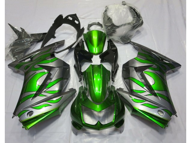 Verde & Plata Llama 08-12 Kawasaki Ninja 250 Carenado Verde & Plata Llama 08-12 Kawasaki Ninja 250 Carenado