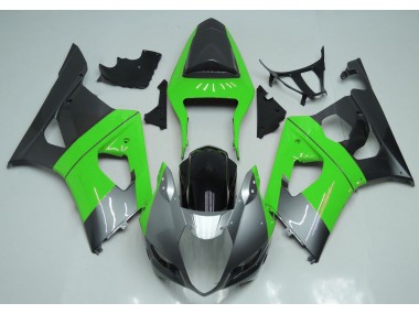 Verde Plata & Negro 03-04 Suzuki GSXR 1000 Carenado
