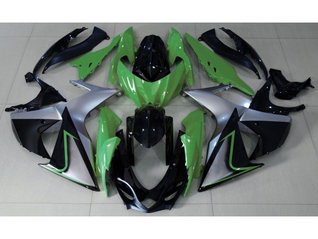 Verde Plata & Negro 09-16 Suzuki GSXR 1000 Carenado Verde Plata & Negro 09-16 Suzuki GSXR 1000 Carenado