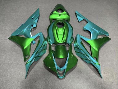 Verde & Verde Azulado 07-08 Honda CBR600RR Carenado
