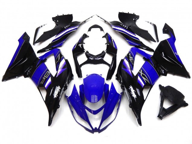 Vibrante Azul Profundo & Negro 13-18 Kawasaki ZX6R Carenado Vibrante Azul Profundo & Negro 13-18 Kawasaki ZX6R Carenado