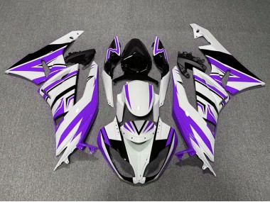 Zag Morado Blanco & Negro 09-12 Kawasaki ZX6R Carenado