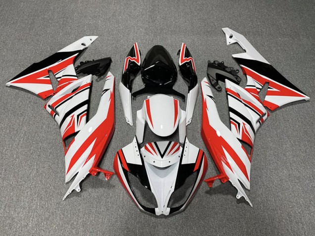 Zag Rojo Blanco & Negro 09-12 Kawasaki ZX6R Carenado Zag Rojo Blanco & Negro 09-12 Kawasaki ZX6R Carenado